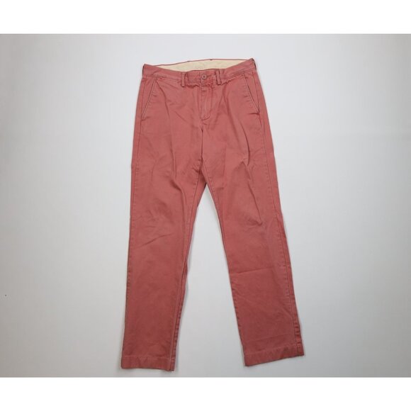 J Crew Mens 29x30 Distressed Urban Slim Fit Stonewash Chino Pants Reddish Pink - Picture 1 of 15